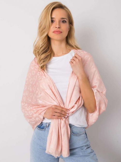 BROSKVOVÝ ŠÁTEK SE ZVÍŘECÍM VZOREM AT-CH-FA4004-PEACH Velikost: ONE SIZE