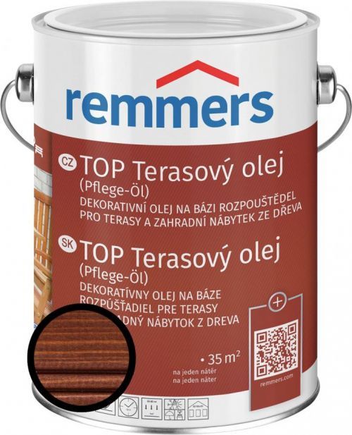 Olej terasový Remmers TOP rezavě hnědá, 2,5 l