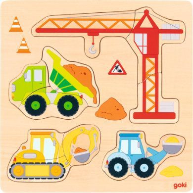 goki Vložte puzzle stavebních vozidel
