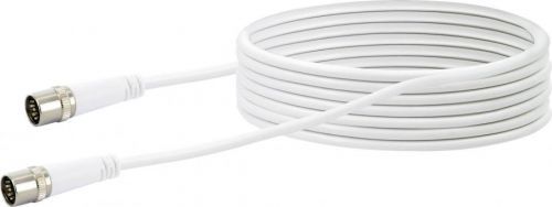 Antény, SAT kabel Schwaiger KDAK75 532, 10 dB, čtyřžilový stíněný, 7.50 m, bílá