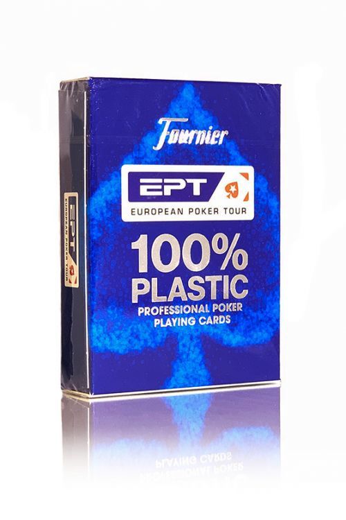 Poker karty Fournier EPT 100% Plastic - Index: Modrá