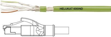 Síťový, průmyslový ethernet propojovací kabel RJ45 Helukabel 806622, CAT 6A, S/FTP, 5.00 m, zelená
