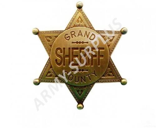 Odznak šerifa okresu Grand zlatý č.113/L