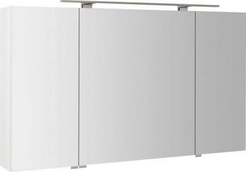 SAPHO RIWA galerka s LED osvětlením, 3x dvířka, 121x70x17cm, bílá lesk RIW120-0030