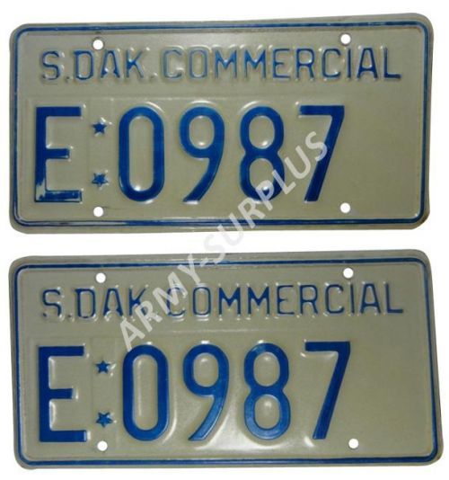 Poznávací značka na auto (License Plates) USA South Dakota