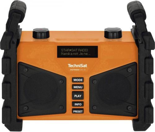 Odolné rádio TechniSat Digitradio 230 OD, AUX, Bluetooth, USB, oranžová