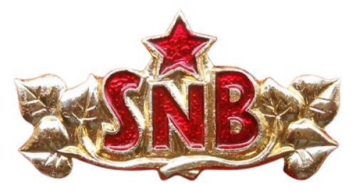 Nárameníkový odznak SNB zlatavý Sbor národní bezpečnosti