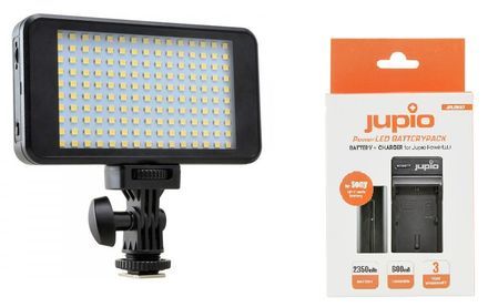 Jupio PowerLED JPL150B s akumulátorem NP-F550 a nabíječkou