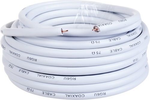 Aq koaxiální kabel Kvx100 - anténní koax kabel 10,0 m, průměr 6,8 mm, 75 ohm, bez konektorů