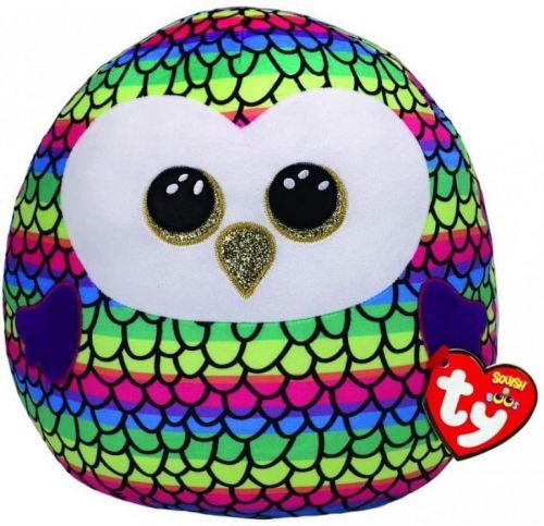 Ty Squish-a-Boos OWEN, 22 cm - multicolor owl (1)