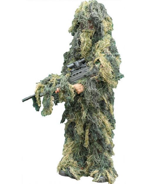 Dětský maskovací oblek Hejkal (Ghillie Suit) woodland 4-dílný Kombat Velikost: S/M 7-9 let