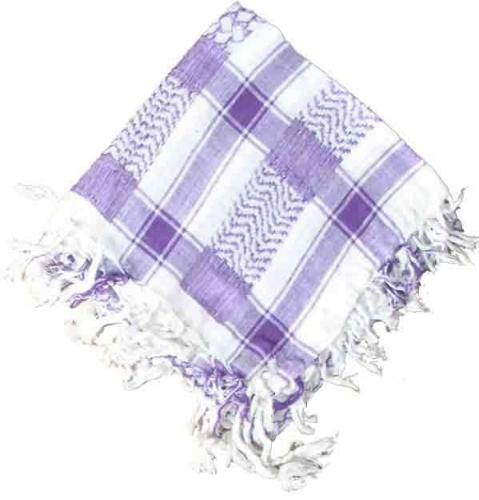 Šátek palestina lila/bílá (shemagh, arafat)