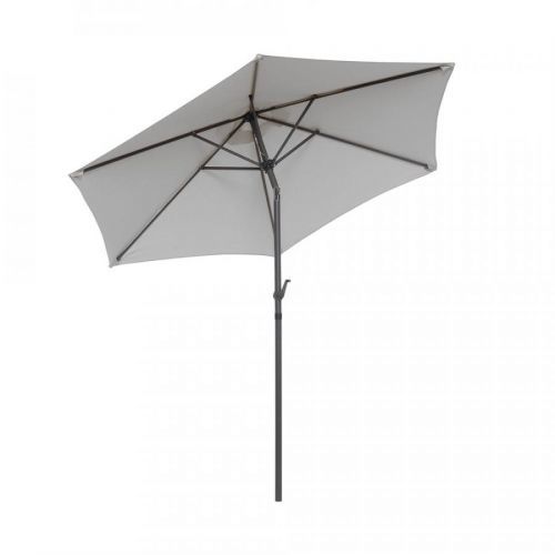 SIESTA Slunečník s naklápěcím kloubem a klikou - sv. šedá