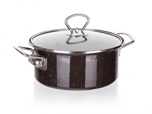 Banquet hrnec Rendlík smaltovaný Granite Dark brown