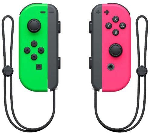 Gamepad Nintendo 2x Joy-Con, neonově růžová, neonově zelená